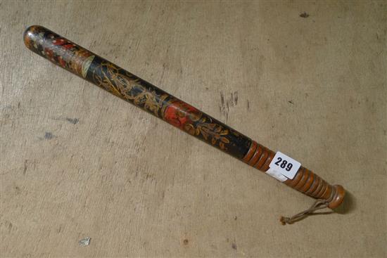 19th century painted police truncheon